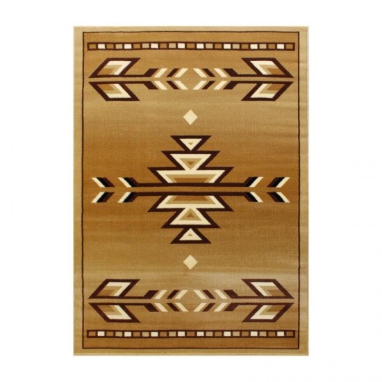 Flash Furniture Lodi Collection Brown 5x7 Southwest Area Rug OKR-RG1113-57-BG-GG