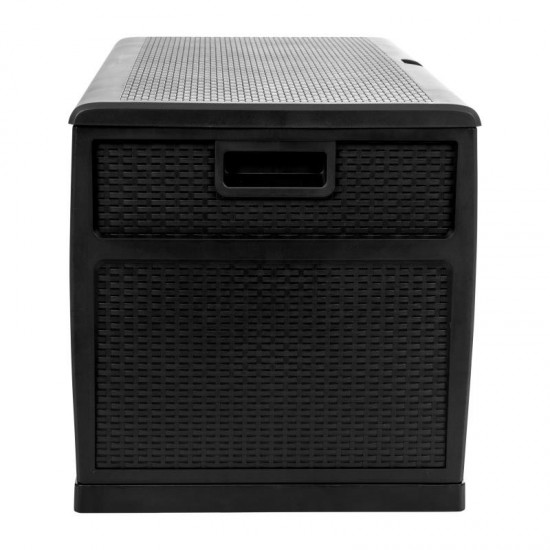 Flash Furniture Nobu Black 120 Gal Plastic Deck Box QT-KTL-4023BK-GG