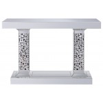 ACME Kachina Console Table, Mirrored & Faux Diamonds