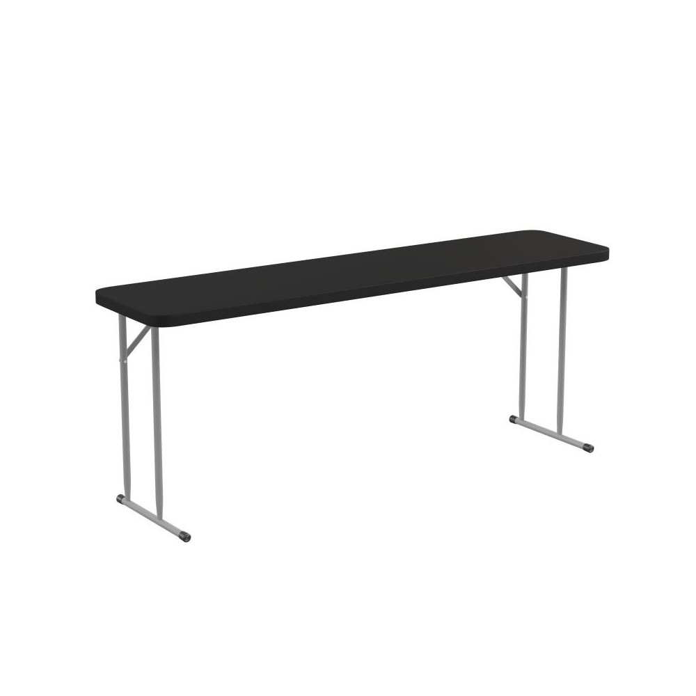 Flash Furniture Kathryn 6-Foot Black Fold Train Table RB-1872-BK-GG