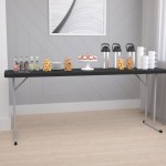 Flash Furniture Kathryn 6-Foot Black Fold Train Table RB-1872-BK-GG