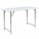 Flash Furniture Kathryn 24x47.5 White Bi-Fold Table RB-2448ADJ-2-GG