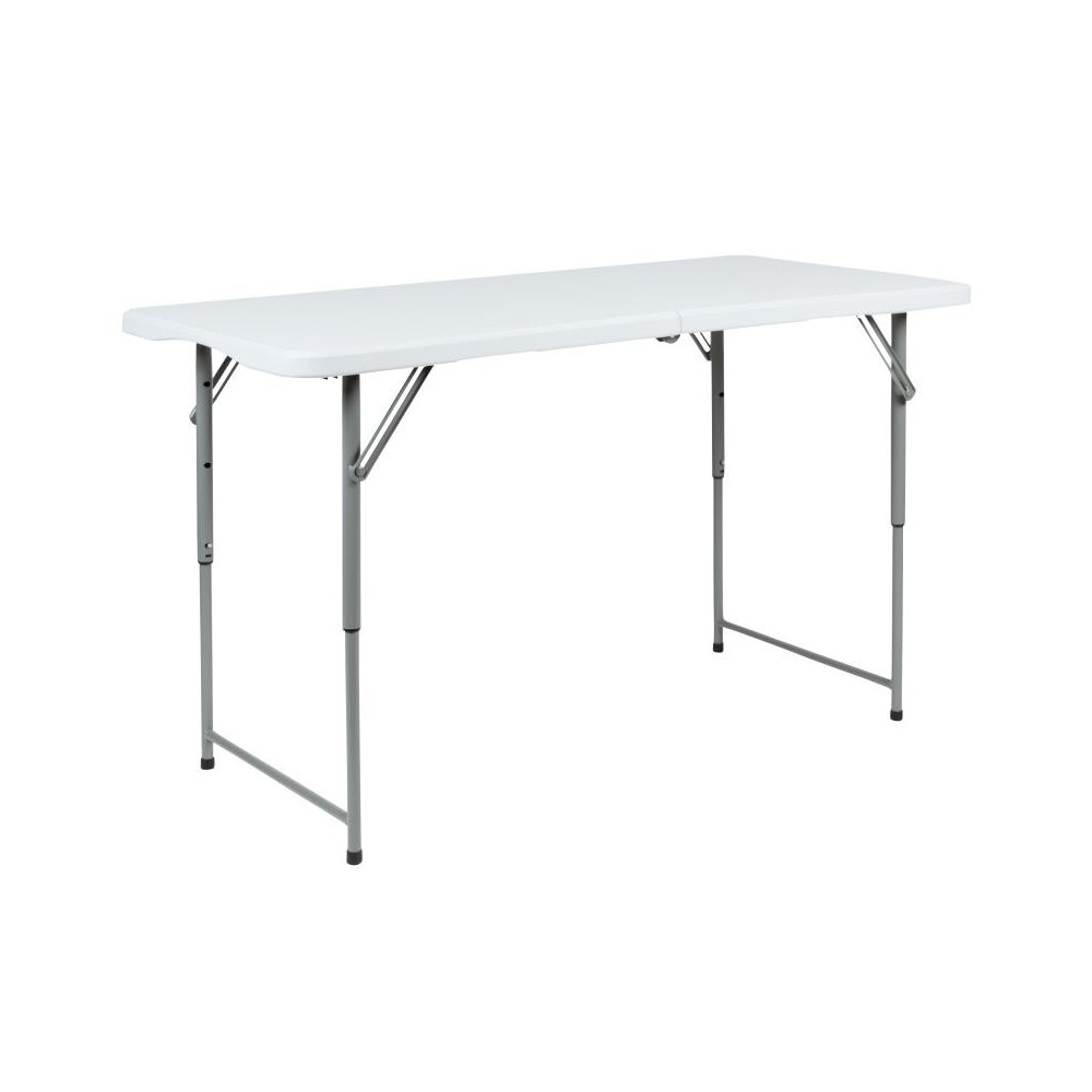 Flash Furniture Kathryn 24x47.5 White Bi-Fold Table RB-2448ADJ-2-GG