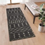 Flash Furniture Beth 2x6 Dark Gray & Ivory Area Rug RC-CR19-1330-26-GR-GG