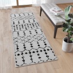 Flash Furniture Beth 2x6 Ivory & Black Area Rug RC-CR19-1330-26-WH-GG