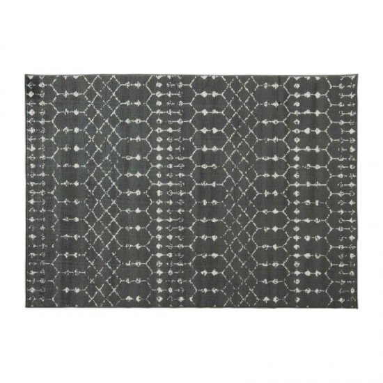 Flash Furniture Beth 5x7 Dark Gray & Ivory Area Rug RC-CR19-1330-57-GR-GG