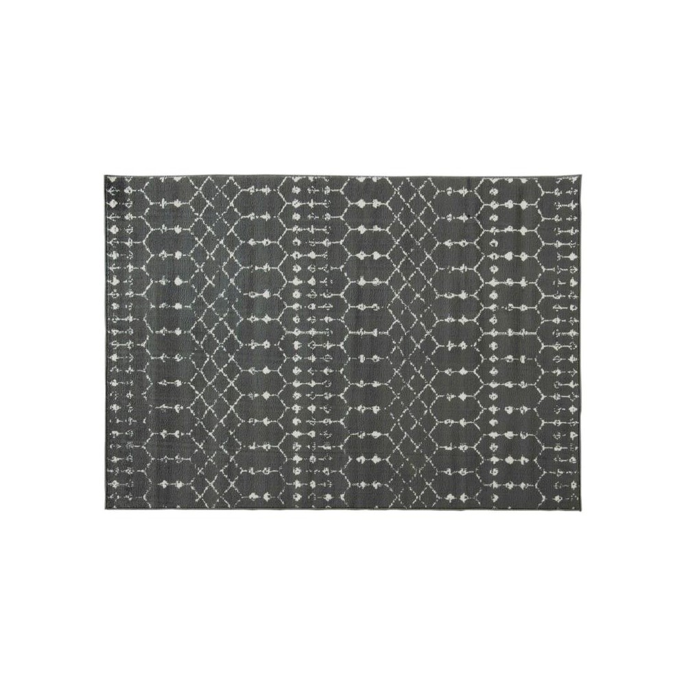 Flash Furniture Beth 5x7 Dark Gray & Ivory Area Rug RC-CR19-1330-57-GR-GG