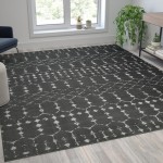 Flash Furniture Beth 8x10 Dark Gray/Ivory Area Rug RC-CR19-1330-810-GR-GG