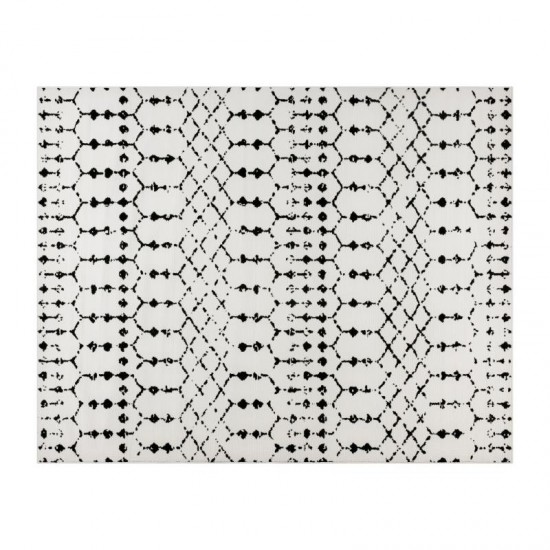 Flash Furniture Beth 8x10 Ivory & Black Area Rug RC-CR19-1330-810-WH-GG