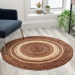 Flash Furniture Prima 4 Ft RD Natural Jute Area Rug RC-JR-2045-12-48-GG