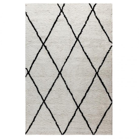 Flash Furniture Roxy 5x7 Ivory & Black Area Rug RC-KJ-181070-01-57-GG