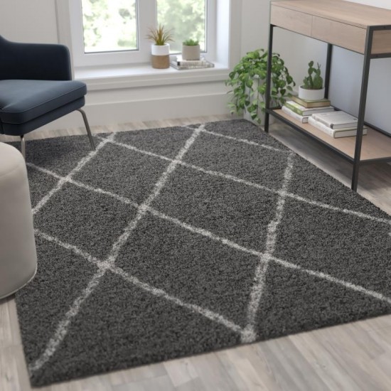 Flash Furniture Roxy 5x7 Charcoal & Ivory Area Rug RC-KJ-181070-01-57-GR-IV-GG