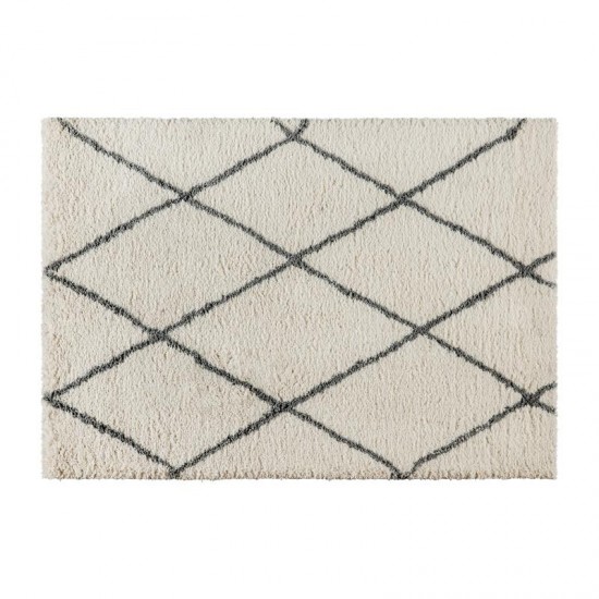 Flash Furniture Roxy 5x7 Ivory & Black Area Rug RC-KJ-181070-01-57-IV-GR-GG