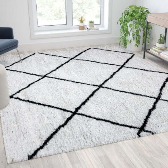 Flash Furniture Roxy 8x10 Ivory & Black Area Rug RC-KJ-181070-01-810-GG