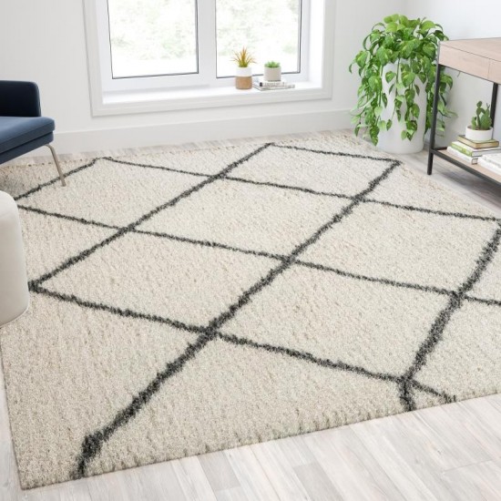 Flash Furniture Roxy 8x10 Ivory & Black Area Rug RC-KJ-181070-01-810-IV-GR-GG