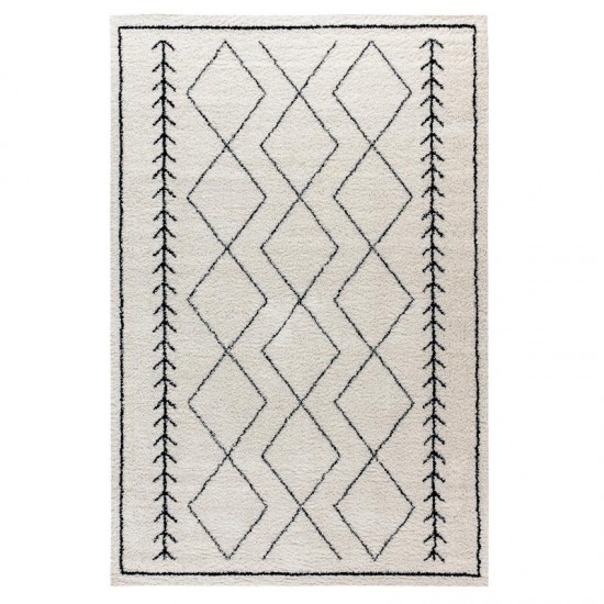 Flash Furniture Roxy 5x7 Ivory & Black Area Rug RC-MS-202012-01-57-GG