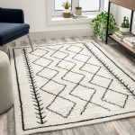 Flash Furniture Roxy 5x7 Ivory & Black Area Rug RC-MS-202012-01-57-GG