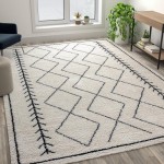 Flash Furniture Roxy 8x10 Ivory & Black Area Rug RC-MS-202012-01-810-GG