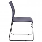 Flash Furniture HERCULES Series Navy Plastic Stack Chair RUT-2-NVY-BK-GG