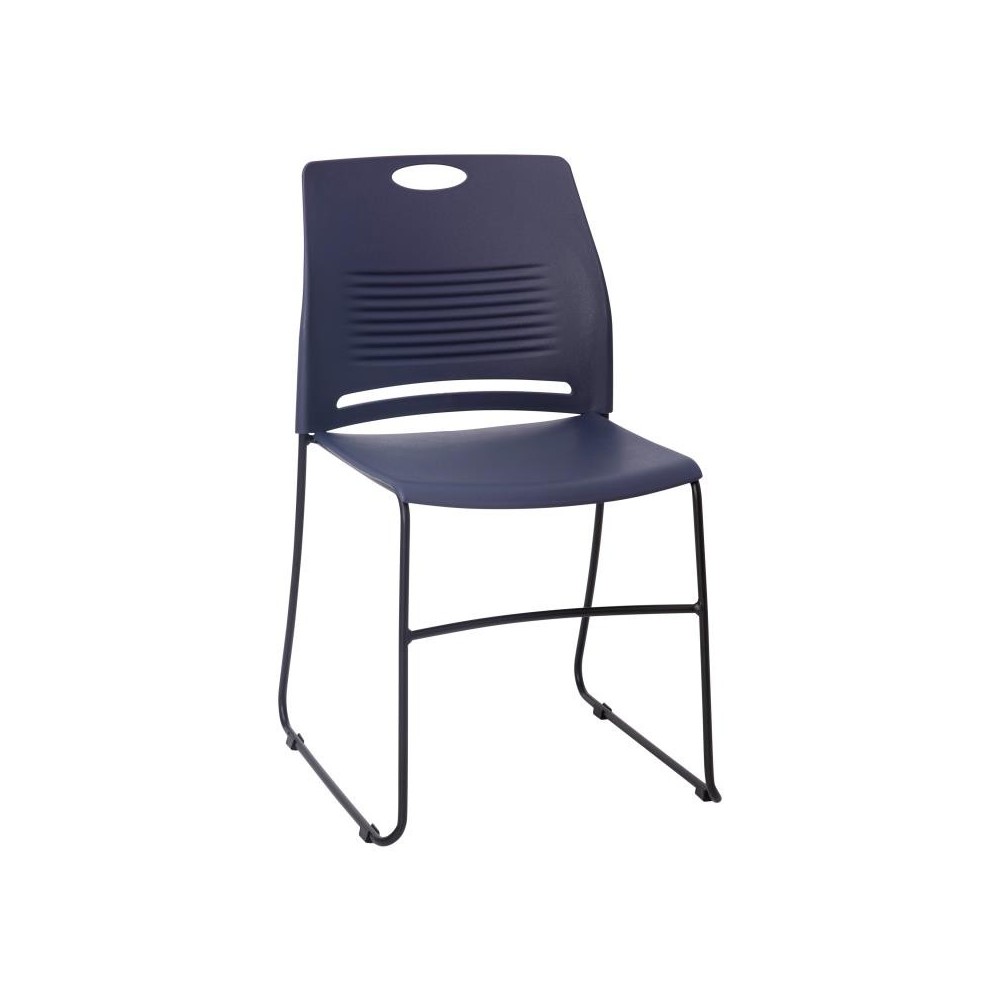 Flash Furniture HERCULES Series Navy Sled Base Stack Chair RUT-NC499A-NAVY-GG