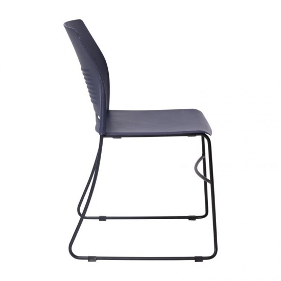 Flash Furniture HERCULES Series Navy Sled Base Stack Chair RUT-NC499A-NAVY-GG