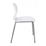 Flash Furniture HERCULES Series White Plastic Stacking Chair RUT-NC618-WH-GG