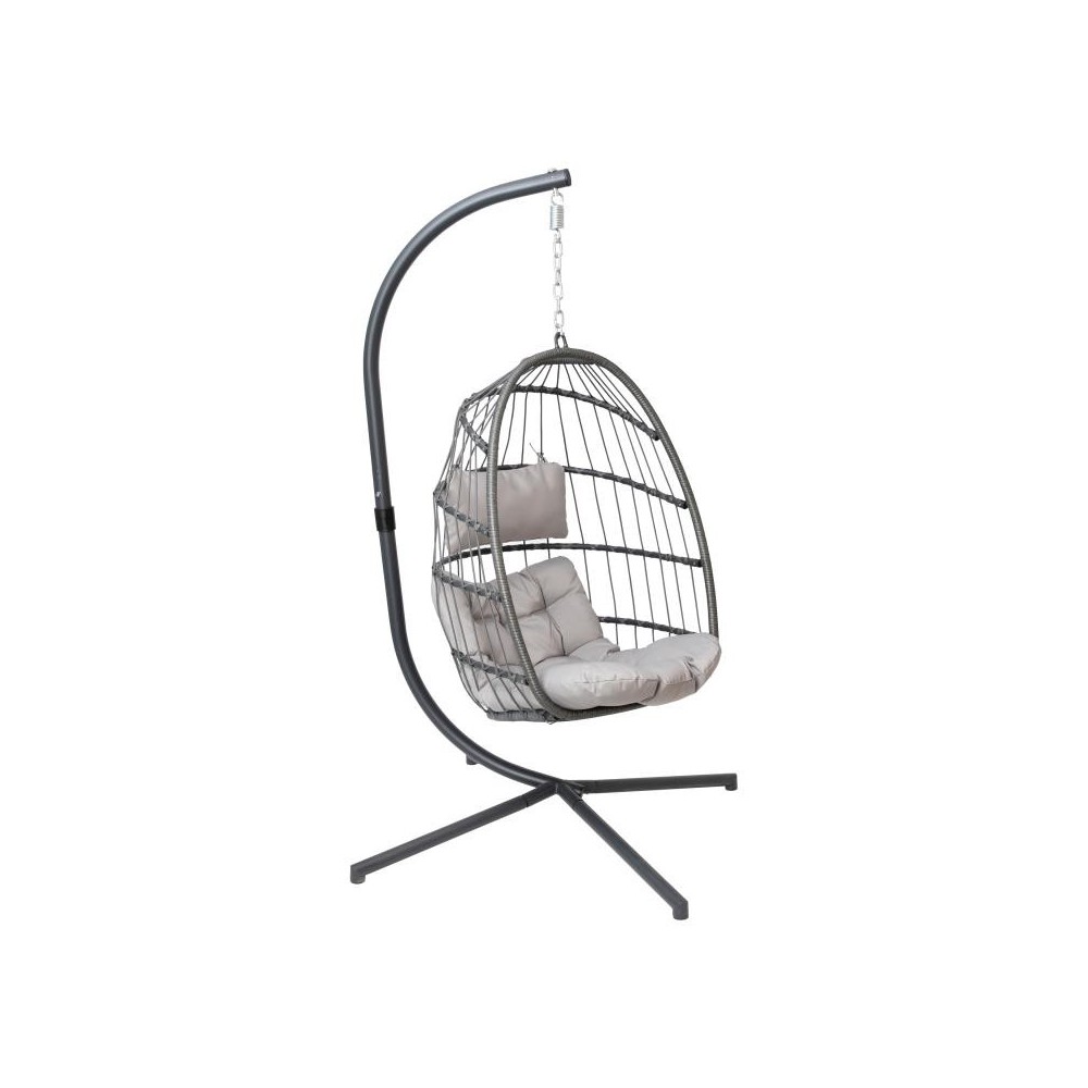 Flash Furniture Cleo Hanging Chair & Stand SDA-AD608001-GY-GG