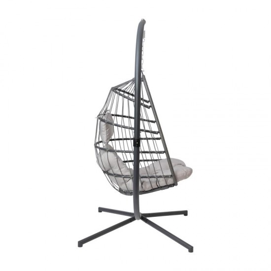 Flash Furniture Cleo Hanging Chair & Stand SDA-AD608001-GY-GG