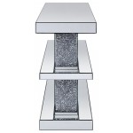 ACME Noralie Console Table, Mirrored & Faux Diamonds