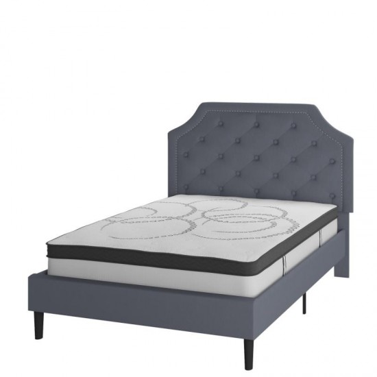 Flash Furniture Brighton Full Platform Bed Set-Gray SL-BM10-10-GG