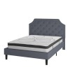 Flash Furniture Brighton Queen Platform Bed Set-Gray SL-BM10-11-GG