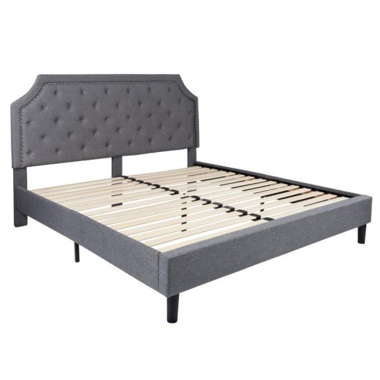 Flash Furniture Brighton King Platform Bed Set-Gray SL-BM10-12-GG