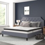 Flash Furniture Brighton King Platform Bed Set-Gray SL-BM10-12-GG