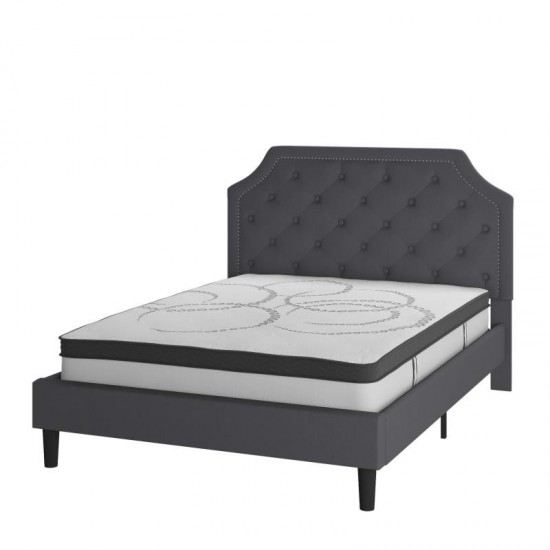 Flash Furniture Brighton Queen Platform Bed Set-Gray SL-BM10-15-GG