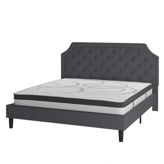 Flash Furniture Brighton King Platform Bed Set-Gray SL-BM10-16-GG