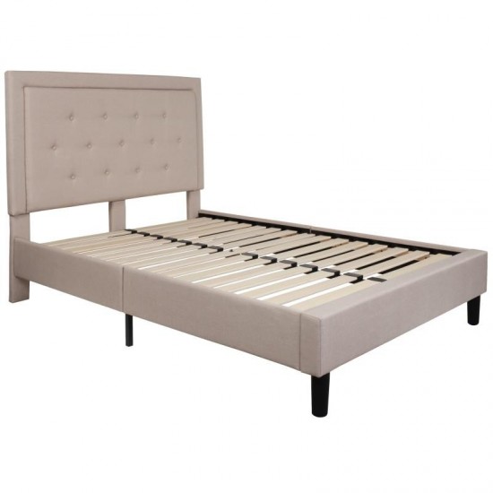 Flash Furniture Roxbury Full Platform Bed Set-Beige SL-BM10-18-GG