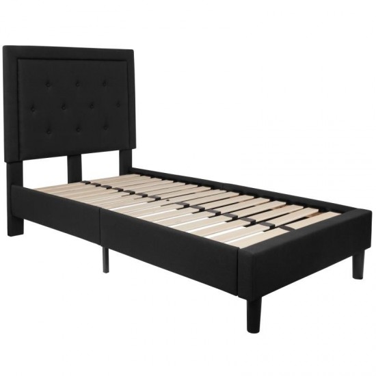 Flash Furniture Roxbury Twin Platform Bed Set-Black SL-BM10-21-GG