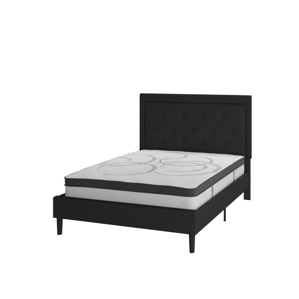 Flash Furniture Roxbury Full Platform Bed Set-Black SL-BM10-22-GG Flash Furniture Roxbury Full Platform Bed Set-Black SL-BM10-22-GG