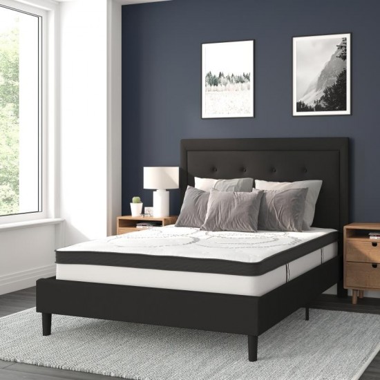 Flash Furniture Roxbury Full Platform Bed Set-Black SL-BM10-22-GG