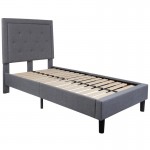 Flash Furniture Roxbury Twin Platform Bed Set-Gray SL-BM10-25-GG