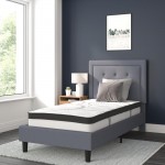 Flash Furniture Roxbury Twin Platform Bed Set-Gray SL-BM10-25-GG