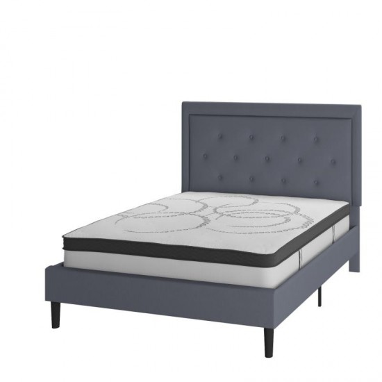 Flash Furniture Roxbury Full Platform Bed Set-Gray SL-BM10-26-GG