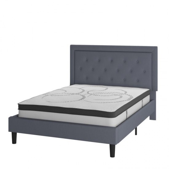 Flash Furniture Roxbury Queen Platform Bed Set-Gray SL-BM10-27-GG