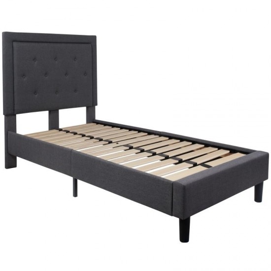 Flash Furniture Roxbury Twin Platform Bed Set-Gray SL-BM10-29-GG