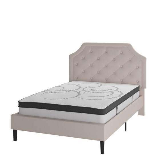 Flash Furniture Brighton Full Platform Bed Set-Beige SL-BM10-2-GG