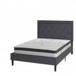 Flash Furniture Roxbury Full Platform Bed Set-Gray SL-BM10-30-GG