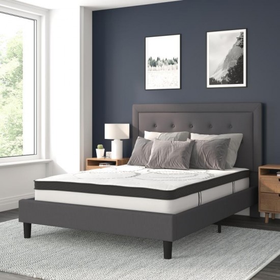 Flash Furniture Roxbury Queen Platform Bed Set-Gray SL-BM10-31-GG