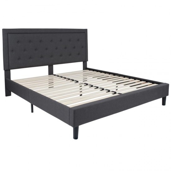 Flash Furniture Roxbury King Platform Bed Set-Gray SL-BM10-32-GG