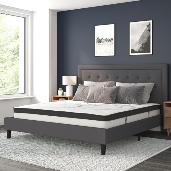 Flash Furniture Roxbury King Platform Bed Set-Gray SL-BM10-32-GG