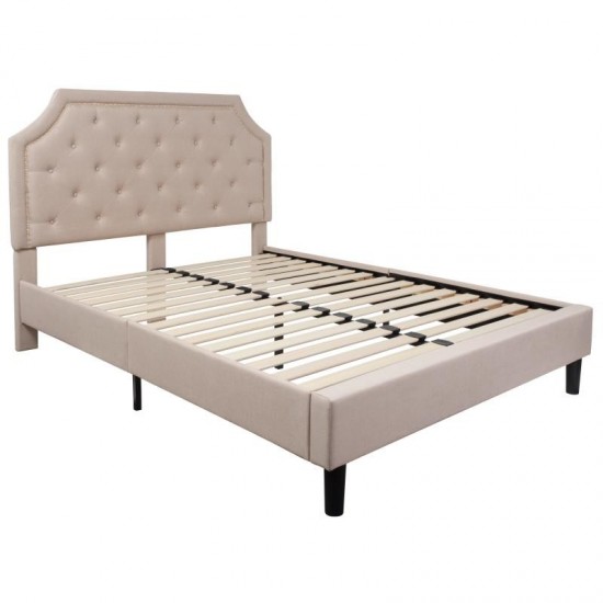 Flash Furniture Brighton Queen Platform Bed Set-Beige SL-BM10-3-GG